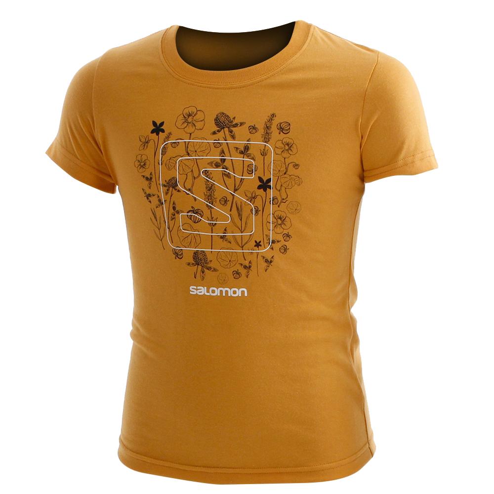 Salomon Israel POPPY SS G - Kids T shirts - Yellow (VJRU-92478)